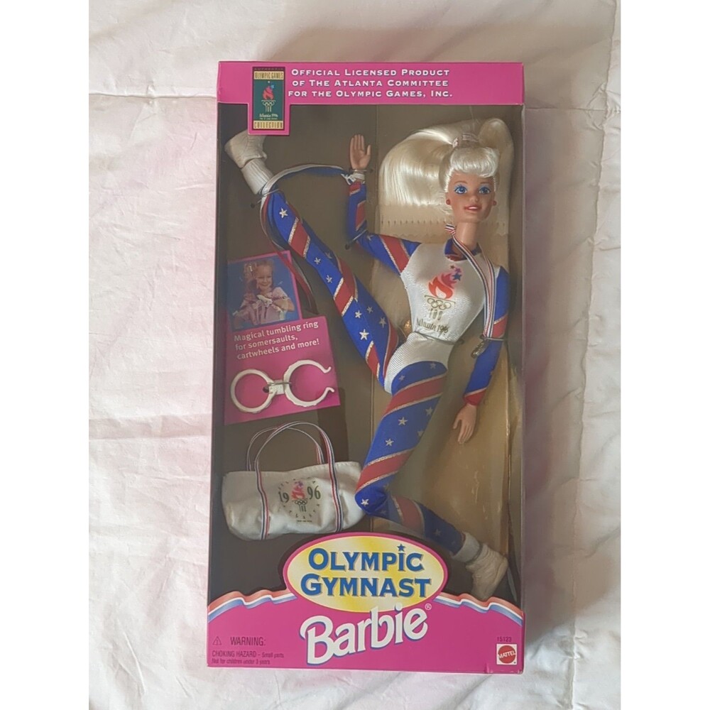 Mattel Barbie Olympic Gymnast Doll 1996 Atlanta Games, NRFB